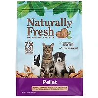 Naturally Fresh - Non Clumping Walnut Shell Cat Litter - Low Tracking & Odor Eliminating Pellet Formula - Cats & Small Animals