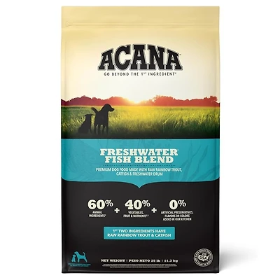 ACANA - High Protein Dry Dog Food - Supports Healthy Digestion & Immune System - Freshwater Fish Blend - 25 lbs Bag