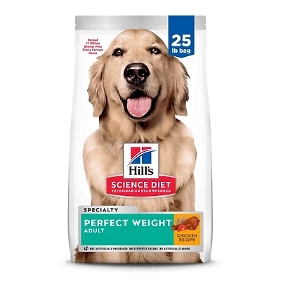 Science Diet - Adult Dry Dog Food Perfect Weight & Lean Muscle Support – Chicken Recipe