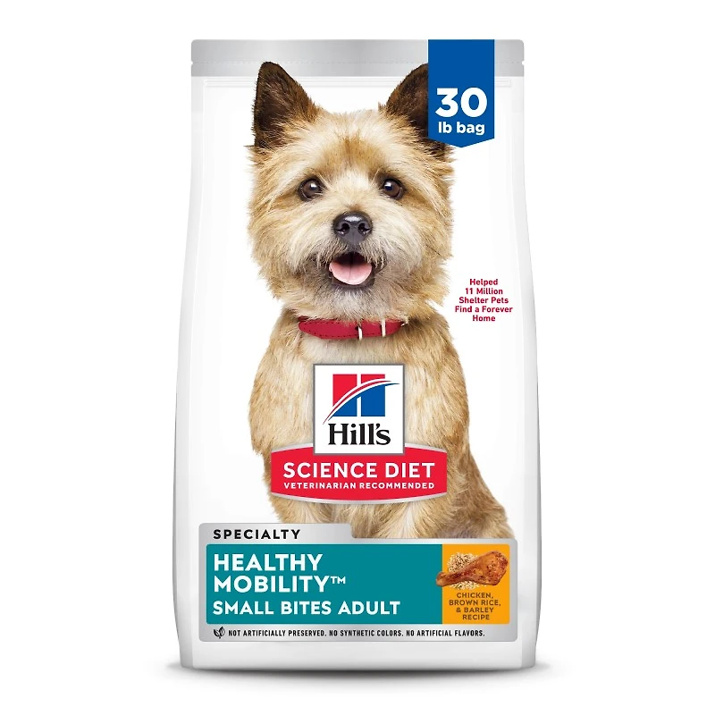 Science Diet - Adult Dry Dog Food Small Bites For Healthy Mobility – Chicken, Brown Rice, & Barley Recipe – Supports Joint Health