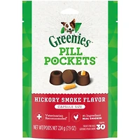 Greenies - Pill Pockets Dog Treats - Easy Capsule Medication Hiding Pouch - Hickory Smoke Flavor