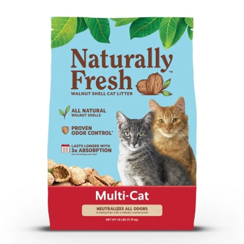 - Clumping Walnut Shell Cat Litter - Low Dust & Superior Odor Control - Multi Cat