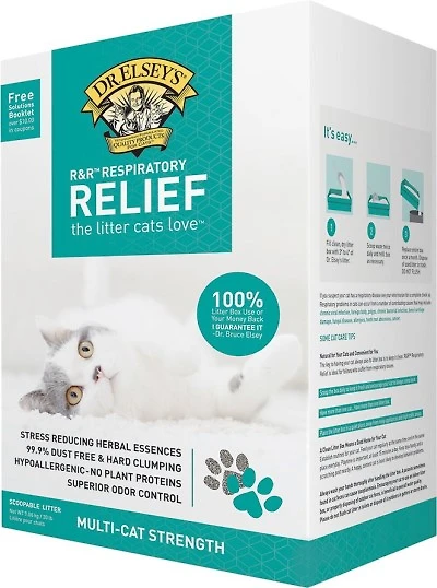 Dr Elsey's - Clumping Clay Cat Litter - Low Dust & Hypoallergenic - Respiratory Relief