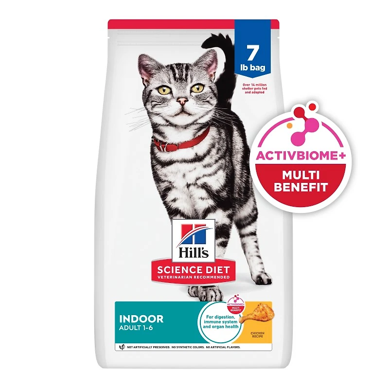Adult Dry Cat Food for Indoor Cats – Chicken Recipe – Supports Healthy Digestion