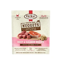 Primal - Frozen Cat Food Nuggets - Raw & Natural Nutrition - Beef & Salmon Recipe