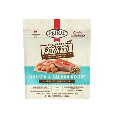 Primal - Frozen Cat Food - Pronto - Chicken & Salmon