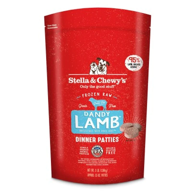 Stella & Chewy's - Frozen Dog Food - Dandy Lamb Patties