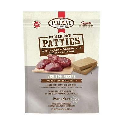 Primal - Frozen Dog Food - Patties - Venison