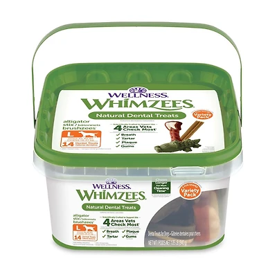 WHIMZEES - Dog Dental Treat - Brushzees Natural Grain Free Dental Chews - Large Breed Value Box