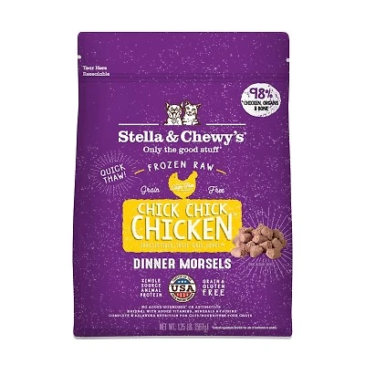 Stella & Chewy's - Frozen Cat Food - Dinner Morsels Chick Chick Chicken
