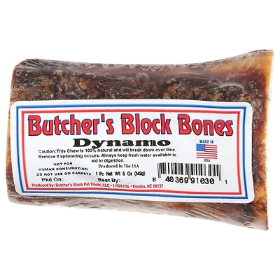 Butcher's Block Bones - Dog Chew - Single Ingredient,  Natural & Flavorful Reward - The Dynamo Center Cut Bone