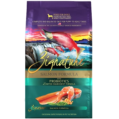 Zignature - Dry Dog Food - Grain Free Limited Ingredient with Probiotics - Salmon Formula