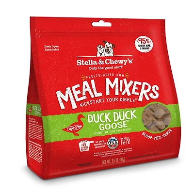 Stella & Chewy's - Freeze Dried Raw Dog Food Meal Mixer - High Protein & Grain Free - Duck Duck Goose Recipe - 3.5 oz