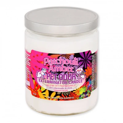 Specialty Pet - 13oz Candle - Pet Odor Exterminator with Enzymes - Patchouli Amber Scent