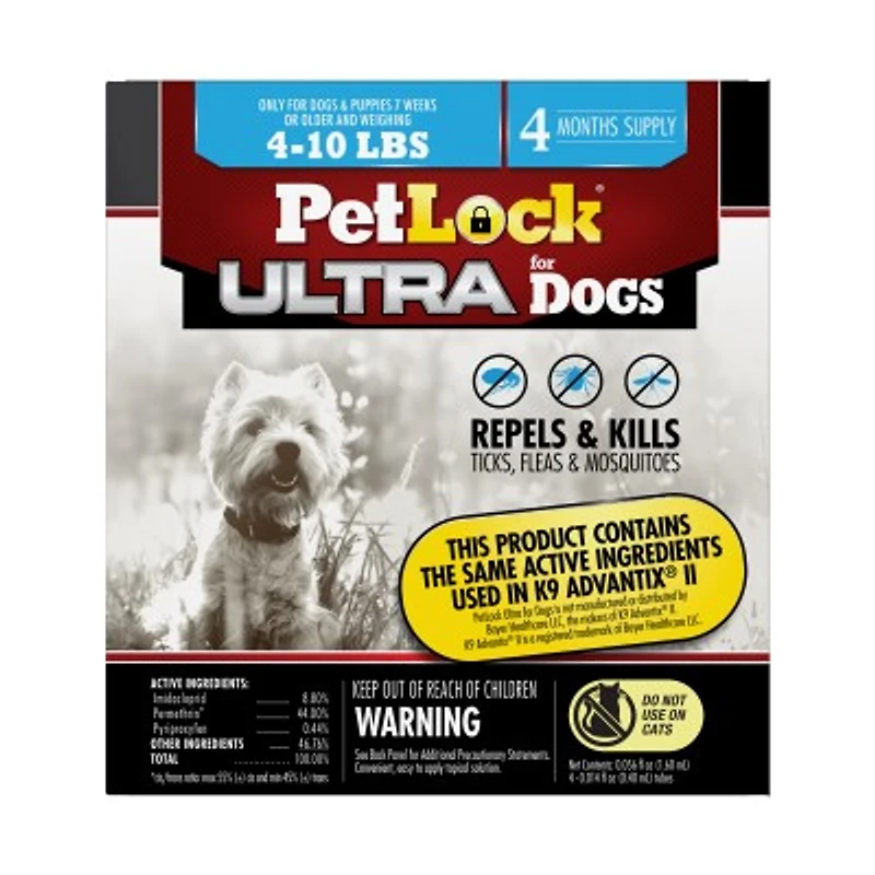 PetLock - 4M Flea & Tick Prevention - Fast Acting Monthly Protection