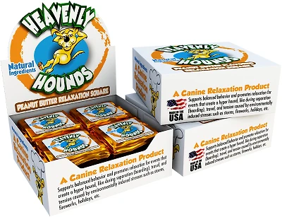 Heavenly Hounds - Calming Dog Soft Chew - Peanut Butter Relaxation Square