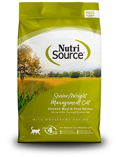 NutriSource - Cat Food - Senior/Weight Management Chicken Meal & Peas