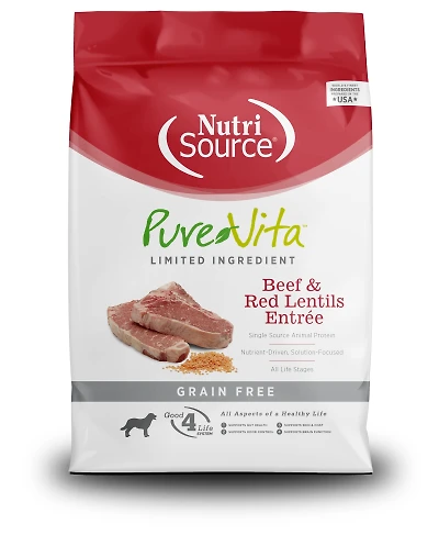 NutriSource - Dog Food - Grain Free Beef & Red Lentils