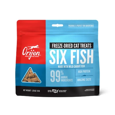 Orijen - Freeze Dried Cat Treat - High Protein Training Reward - Six Fish Recipe