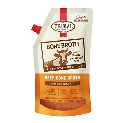 Primal - Bone Broth for Dogs & Cats - Nutrient Rich Hydration with Joint & Gut Support