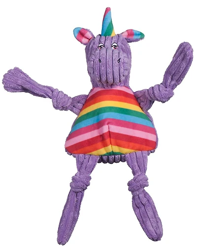 HuggleHounds - Dog Toy - Knottie - Rainbow Unicorn