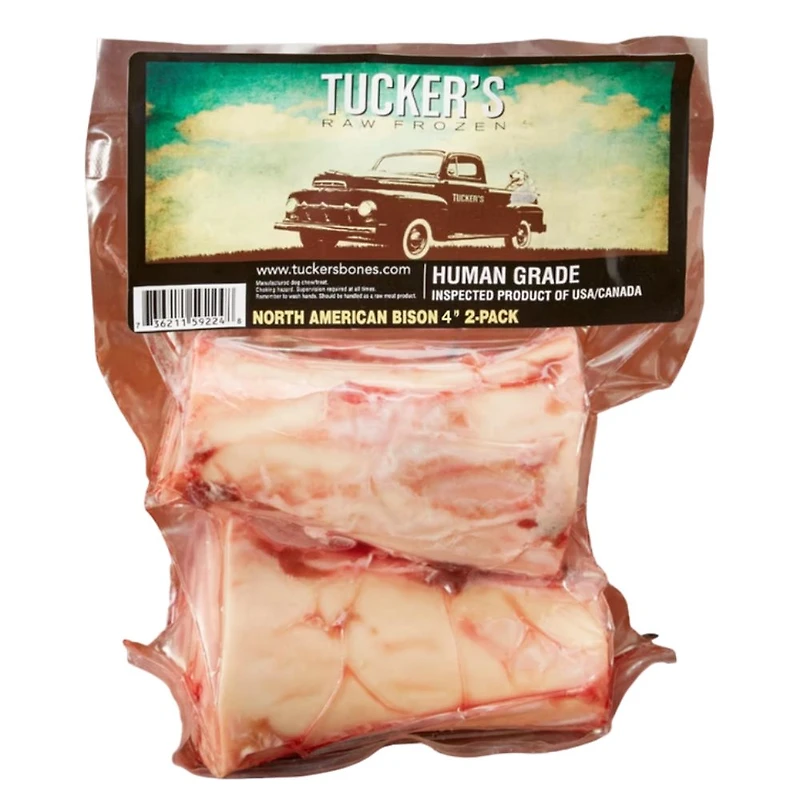 Tucker's - Raw Frozen Dog Bone - Long Lasting & Nutrient Rich Chews - Bison Bone