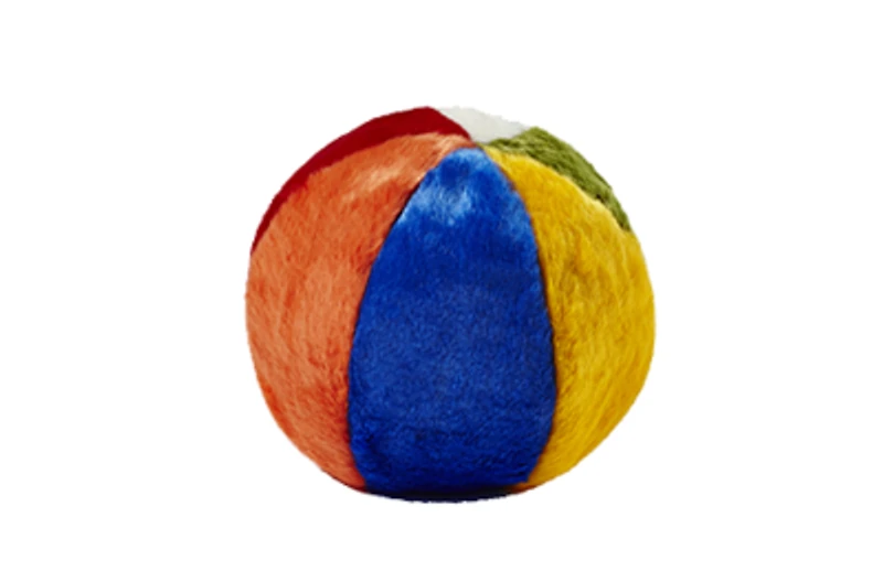 Fluff & Tuff - Plush Dog Toy - Soft Plush with Tuffweb Mesh for Snuggles & Play - Beach Ball