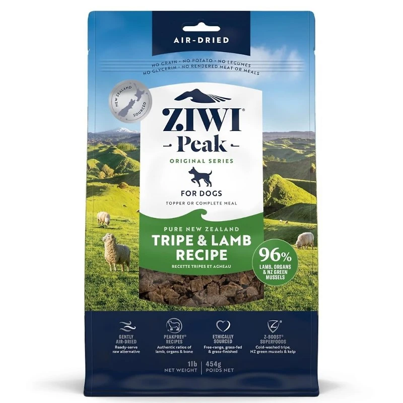 - Gently Air Dried Dog Food – Grain Free & High Protein Raw Nutrition – Tripe & Lamb Recipe