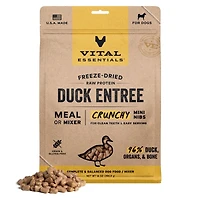 Vital Essentials - Freeze Dried Raw Dog Food - High Protein,  Grain Free & Limited Ingredient Crunchy Mini Nibs - Duck Entrée