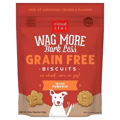 Cloud Star - Dog Treats - Wag More Bark Less Grain Free Pumpkin Flavor