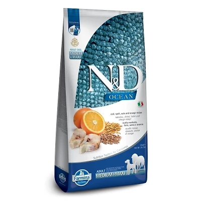 Farmina - Dry Dog Food - Cod,  Spelt,  & Oats Med/Maxi Adult