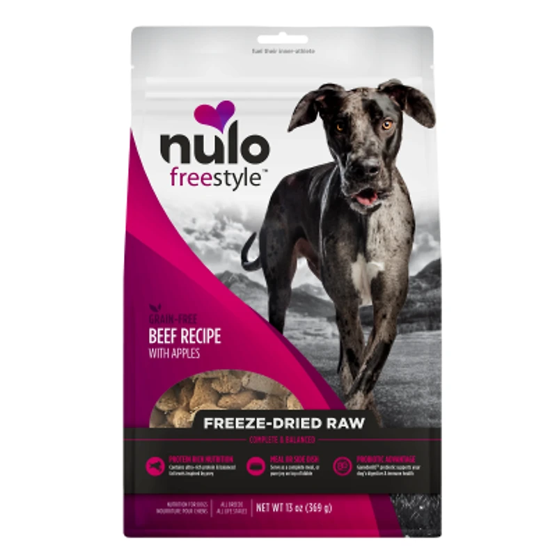 - Freeze Dried Raw Dog Food - Grain Free Beef Recipe with Apples