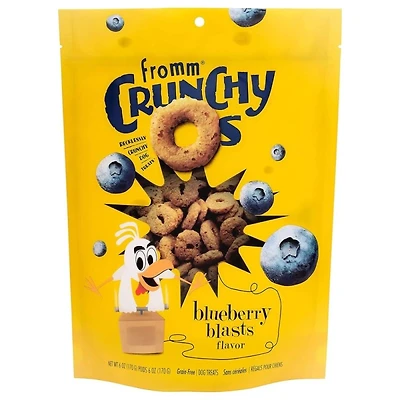 Fromm - Crunchy Os® Dog Treats - Low Calorie Crunchy Snack for Training & Fun - Blueberry Blasts Flavor