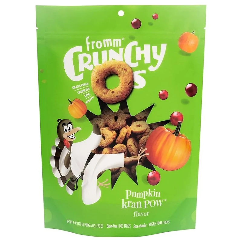 Fromm - Crunchy Os® Dog Treats - Low Calorie Crunchy Snack for Training & Fun - Pumpkin Kran Pow® Flavor