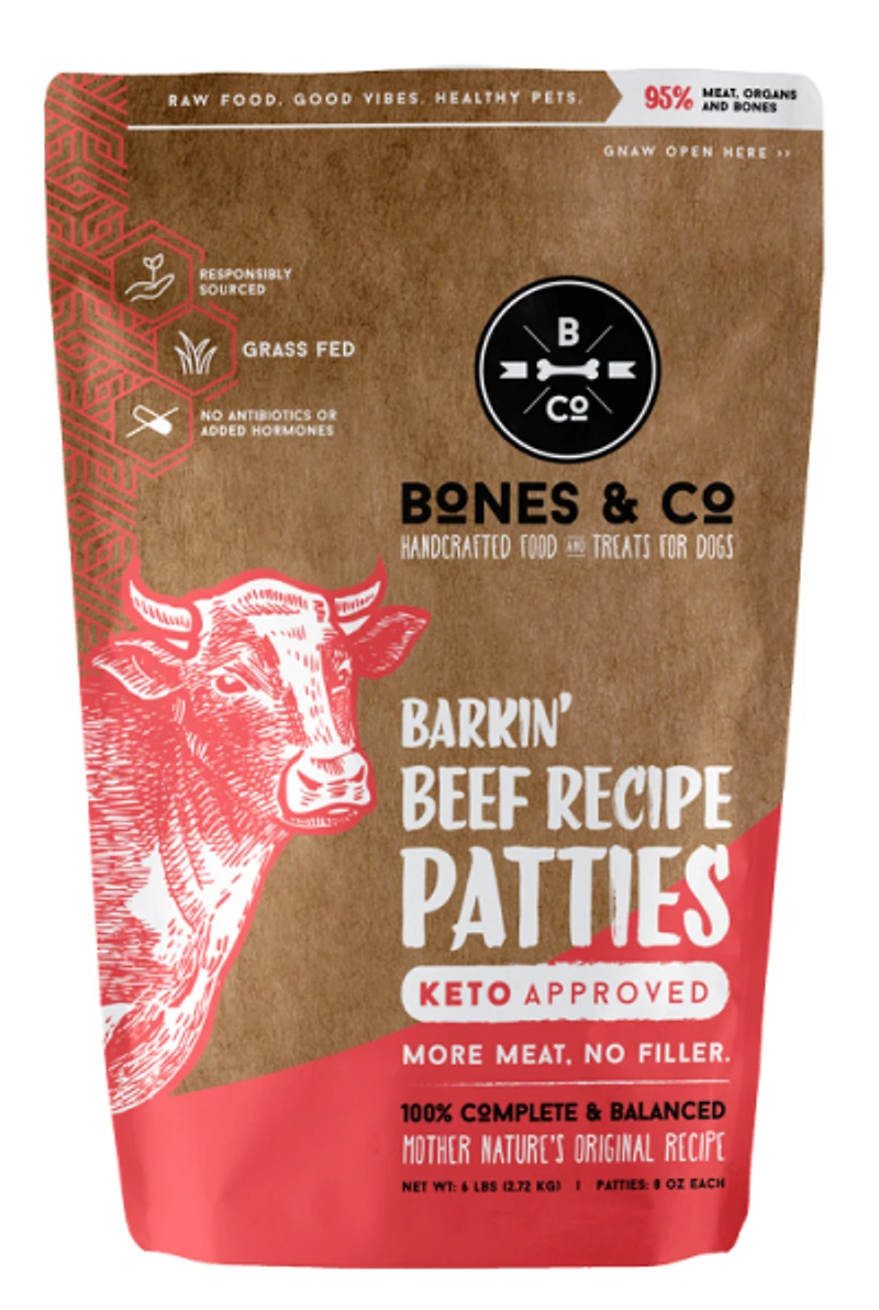 Bones & Co - Frozen Dog Food - Beef
