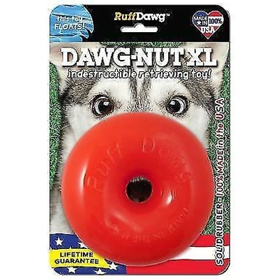 - Durable Retrieving Dog Toy - Bouncy Rubber Ring for Chewing & Fetch - Dawg-Nut