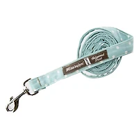 Mississippi Made - Durable Dog Leash - Soft Cotton & Heavy Duty Hardware - Turquoise Mini Dots