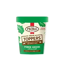 Primal - Fresh Toppers Frozen Meal Mixer for Dogs & Cats - Immune Support with Supergreens - Power Greens