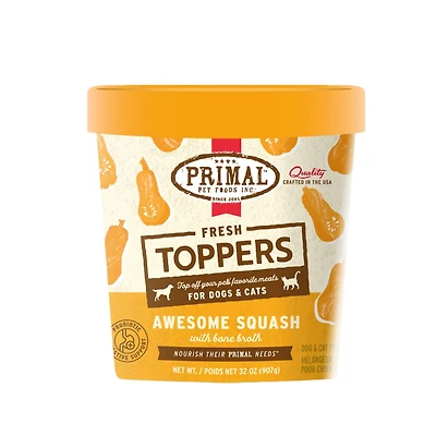 - Fresh Toppers Frozen Meal Mixer for Dogs & Cats - Digestive Support with Probiotics - Awesome Squash