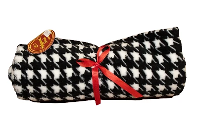 Blanket - Black & White Houndstooth