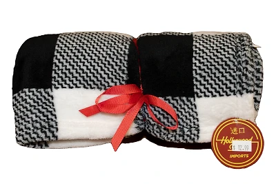 Blanket - Black & White Plaid