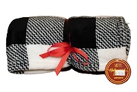 - Blanket - Black & White Plaid