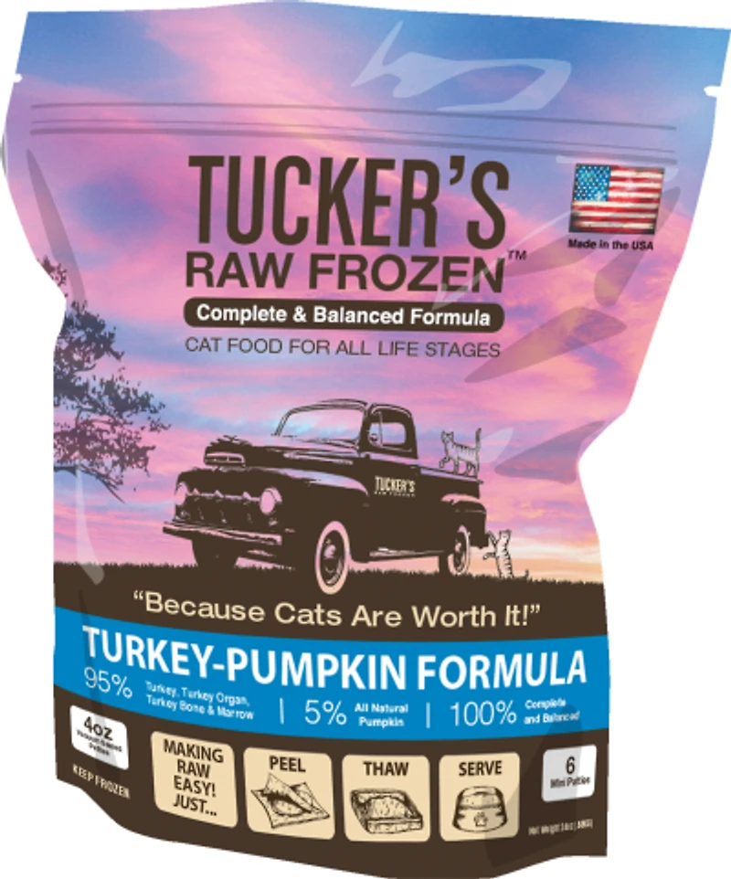 Tucker's - Raw Frozen Cat Food - Grain Free & High Protein Complete Diet