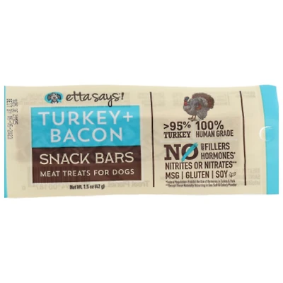 Etta Says - Dog Treat - Turkey & Bacon Snack Bar