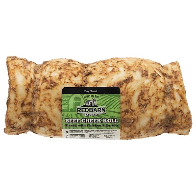 Redbarn - Grain Free Natural Beef Dog Chew – Chicken & Carrot Glazed Cheek Roll - Natural Source Of Collagen