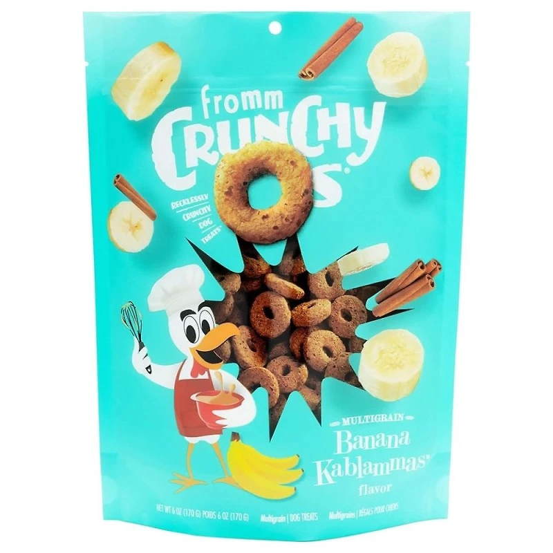 Fromm - Crunchy Os® Dog Treats - Low Calorie Crunchy Snack for Training & Fun - Banana Kablammas™ Flavor