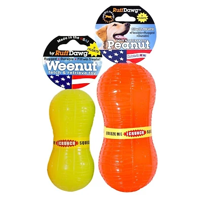 - Durable Retrieving Dog Toy - Tough & Textured for Chewing & Fetch - Peanut Crunch