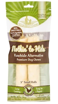 Nothin To Hide  - Rawhide Alternative Dog Chew - Digestible & Long Lasting Treat - Chicken Roll - 2 Pack