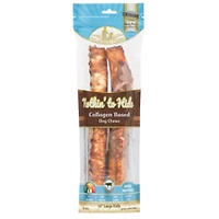 - Rawhide Alternative Dog Chew - Digestible & Long Lasting Treat - Beef Roll - 2 Pack