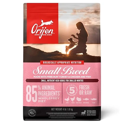 Orijen - High Protein Dry Dog Food - Supports Immune & Digestive Health - Small Breed - 4 lbs Bag